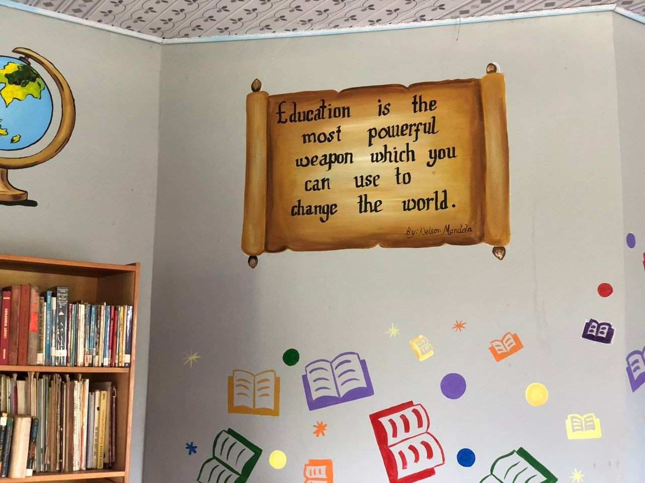 Samantha Boateng at the Asuodei library